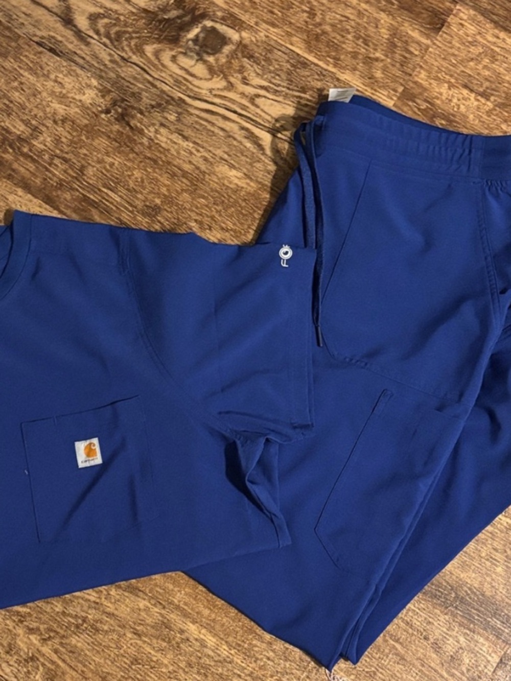 Carhartt Royal Blue Scrub Set - Top & Jogger Pants scrub set xl